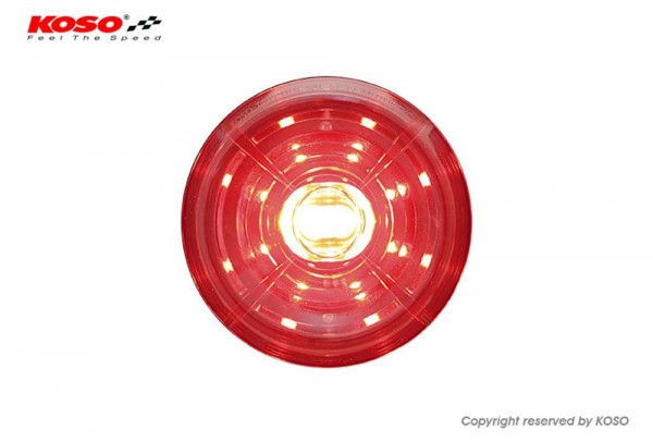 High-Power LED Taillight SOLAR red lens